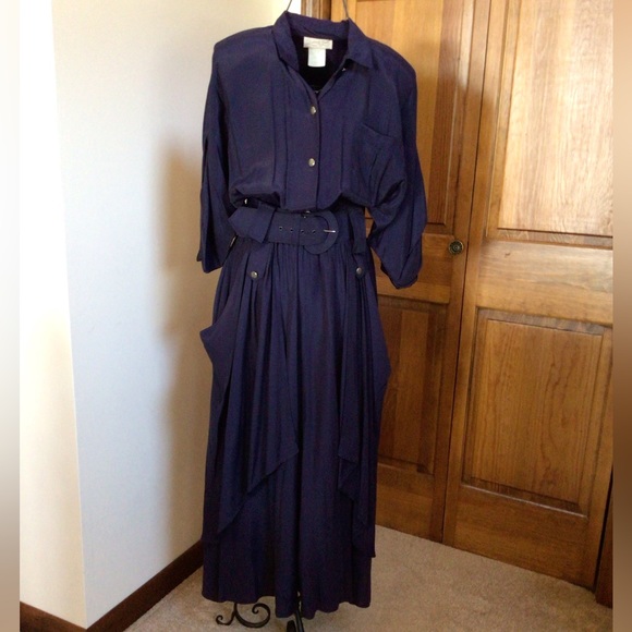 Benson and Smith Vintage Navy Dress, Large - Picture 1 of 7